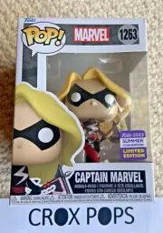 Captain Marvel SDCC 1263 Funko Pop Vinyl New in Mint Box + Protector