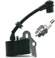 Realman 5783035-01 9288-332101 Ignition Coil Module with BM6A Spark Plug for Einhell MSB28 Partner T265CPS McCulloch MT260CLS MT265CPS MAC MB305CBS MAC426L T305CPS Petrol Grass Trimmer