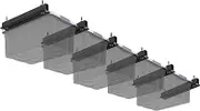 Fixirons 6 Pack Overhead Storage Bin Rack, Ceiling Racks for Utility Bins Organization, Heavy Duty Rack Ceiling Garage Storage for Supports Most Bins Container (for 5 Bins, Bins are not included)
