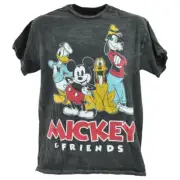 Disney Mickey Mouse & Friends Charcoal Crew Neck Adults Men Tshirt Tee Medium