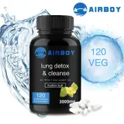 Lung Detox & Cleanse - Mullein Leaf,Olive Leaf,Quercetin,Bromelain-Immune Boost