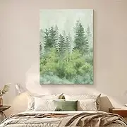 Hand Painted Oil Painting On Canvas - Pine Leaf Forest Scenery Texture Painting Wall Art Home Decoration,Personality for Living Room Home Bedroom Office Porch Decor,As Shown,50 X 75 Cm(20''X30'')