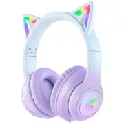 [EU Direct] ONIKUMA B90 Wireless Headset RGB Cat Ear bluetooth Gaming Heaphone 40mm Driver HiFi Bass Sound 55H Playback