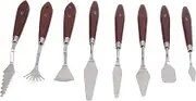 Ornaments Acrylic Painting Knife,8 Pcs Painting Knife Set Versatile Stainless Steel Spatula Palette Knives Mixing Scraper for Art Paint