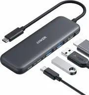 Anker 332 5-in-1 USB-C Hub with 4K HDMI Display , 5Gbps - and 2 5Gbps USB-A Data