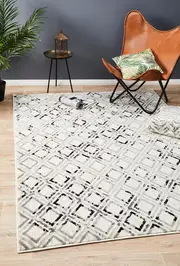 Rug Culture Grey & Charcoal Soft Geometric Rug
