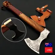 PREMIUM HANDMADE VIKING AXE | HUNTING | CARBON STEEL HATCHET - AX002