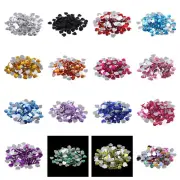 100pcs 18mm Heart Shape Flat Back Resin Crystal Rhinestones Beads Applique