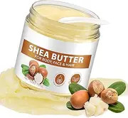 Shea Butter Raw Organic, Raw Shea Butter, Unrefined Shea Butter for Hair and Body, Organic Shea Butter, Enriched with vitamins A, E & F, Natural Moisturizer, Hydrating & Moisturizing Skincare Cream for Dry Skin, Hair Care 7.8 oz