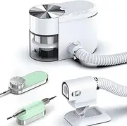 Electric Nail Drill, Nail Vacuum Cleaner & Nail Drill Machine Kit with 1000-30000rpm Suck While Grinding, 1600mah Built-in Battery, Colorful Adjustable Speed Button, Nail Dust Collector, Low Noise