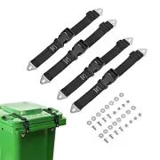 Bear Proof Trash Can Lid Lock Black 4 Pack