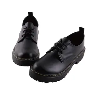 【Alberta】休閒鞋-MIT台灣製 皮質鞋面 純色簡約必備百搭款 低筒馬丁鞋 黑皮鞋