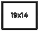 19x14 Shadow Box Frame Black | 2 Inches Deep Real Wood Contemporary Shadowbox Di
