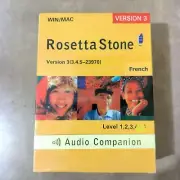 Rosetta Stone French Version 3 Personal Edition Level 1,2,3,4& 5 Audio Companion