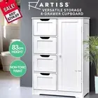 Artiss Bathroom Storage Cabinet 4 Drawers Laundry Kitchen Cupboard Organiser