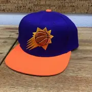 Phoenix Suns - NBA- Purple Orange - Mitchell & Ness SnapBack Hat - NEW KK2