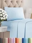 3 Piece Bed Sheet King Single Size Set, Flat Sheet, Fitted Sheet and 1 Pillowcas