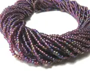 11/0 FULL HANK ~ AMETHYST PURPLE RB ~ GLASS SEED BEADS ~ 12 Strands