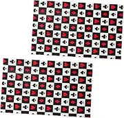 2pcs Disposable Poker Printing Tablecloths Rectangular Covers for Bar Night Club Events Lightweight and Easy Clean Table Protectors