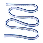 Flexible Ruler 36 Inch 90cm Curve Ruler for Engineering Drawing, Blue