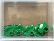 LEGO Parts - Green Plant Plate, Round 1 x 1 with 3 Leaves - No 32607 - QTY 5