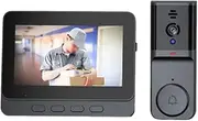 Doorbell with Camera and Video, 4.3 Inch Screen, Real-Time Calling, Waterproof, with Intercom and Night Vision, Ideal for Home