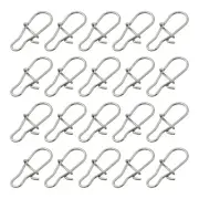 50pcs Fast Clip Lock Snap Safety Snaps Swivel Solid Rings Fishing Hook Connector
