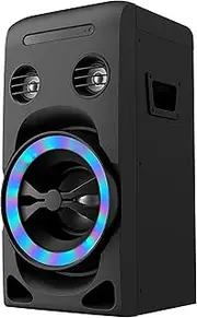 HANLIM Home Stereo System with DVD Player, CD Player, FM Radio, Bluetooth, AUX in/USB in, Karaoke Function, Earphone Jack, LED Lights, HDMI/RCA Output, HDMI/RCA Cable and Remote Control Included