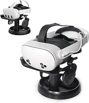 AMVR Stand Holder Compatible with Quest 3s/Quest 3/Quest 2/Pico 4/Vision Pro/for PSVR 2 - Universal VR Headset Display Dock, Stable Bracket Storage Round Base, Mount Install Easy
