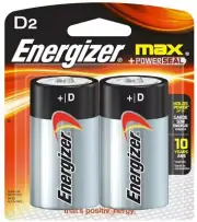 Energizer MAX D Premium Alkaline Batteries Long Lasting, 2-Count