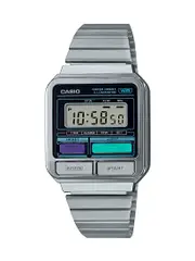 Casio Vintage Silver Men's Digital Watch A120WE-1A