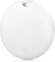 Luggage Tracker, Key Finder, Smart Bluetooth Tracker Pairs with Find My (iOS Only), Item Locator for Wallets, Keys，Louder Alert, Replaceable Battery (White)