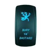 BLUE 2 POSITION ROCKER SWITCH LASER ETCHED 20A 12V LED BURN YA OFFROAD
