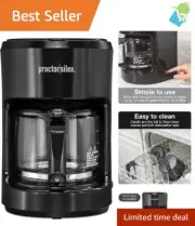 Lightweight Drip Coffee Machine, Smart Plug Compatibility & 10-Cup Capacity