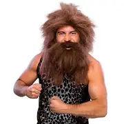 Caveman Beard and Wig Set Carnival Cosplay Party Wigs