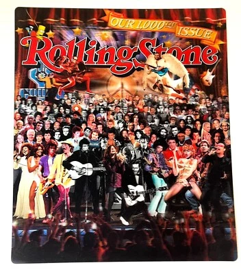 3-D Lenticular print of issue #1000 Rolling Stone cover (9" x 11")