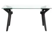 SK Designer Living | Murf Collection | Rectangular Glass Console Table | Black