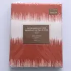 West Elm Cotton Canvas Ikat Stripe Curtain (1) Panel 48 x 84 in. White Orange