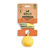 Beco Rubber Slinger Ball for Fetch- Yellow