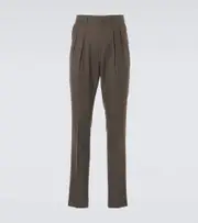 [Tom Ford] Tom Ford Atticus mohair, wool, and silk tapered pants UK 30 brown