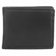 Milleni Leather Men's Flat Wallet for Men 12 x 1.5 x 9 cm - Black