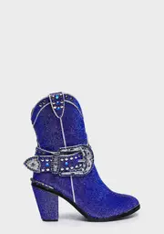 [Club Exx] Sheriff Shine Cowboy Boots - Blue