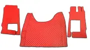 Red Eco Leather Floor Mats for Mercedes Actros F 2021+ Automatic RightHandDrive