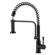 Signatur - Stainless Steel Kitchen Mixer Tap - Pull Out with Dual Flow - Satin Black