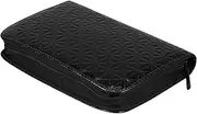 Healeved Leather Barber Scissors Case Scissor Bag Organizer for Cosmetics Combs Tools Pu Women Black