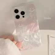 Gradient Smile Face Back Cover For iPhone 16 15 14 13 12 11 Pro Max Plus Case AU