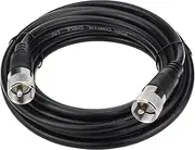 Ullnosoo 18ft RG8x Coaxial Cable, CB Coax Cable, UHF PL259 Male to Male, Low Loss, Waterproof, Compatible with CB Ham Radio, Antenna Analyzer, Dummy Load, SWR Meter