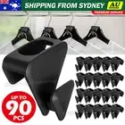 90pcs Triangles Clothes Hanger Clothes Hanger Connector Hooks Triple Space Saver