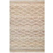Designer Natural Jute Rug-Andes 1122-Natural/Ivory-80x150cm