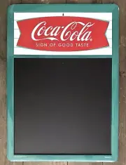COCA-COLA "Sign of Good Taste" Metal Chalkboard Soda Sign, 28” x 20”